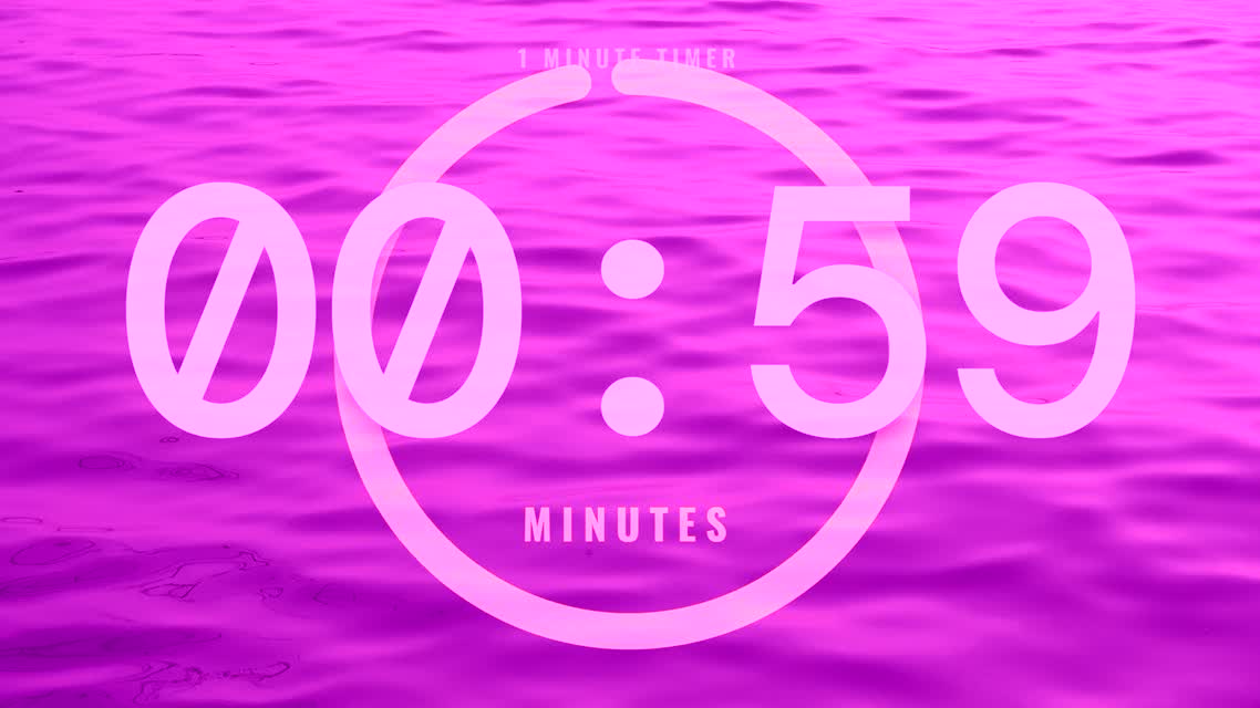 1 Minute Timer ⏱️ Ocean Sunset  (Calm Piano)