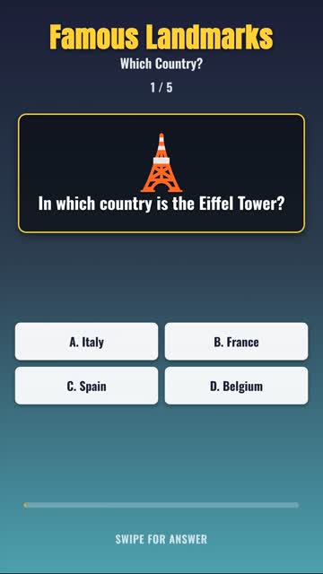 Famous Landmarks Quiz: Guess the Country! 🌍 | Travel Trivia Shorts