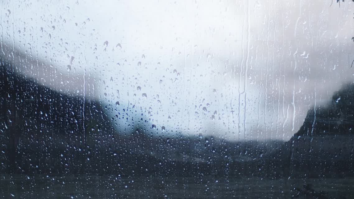 Calm Rain on Distant Mountain (1 hour) — Sleep, Study, Focus
