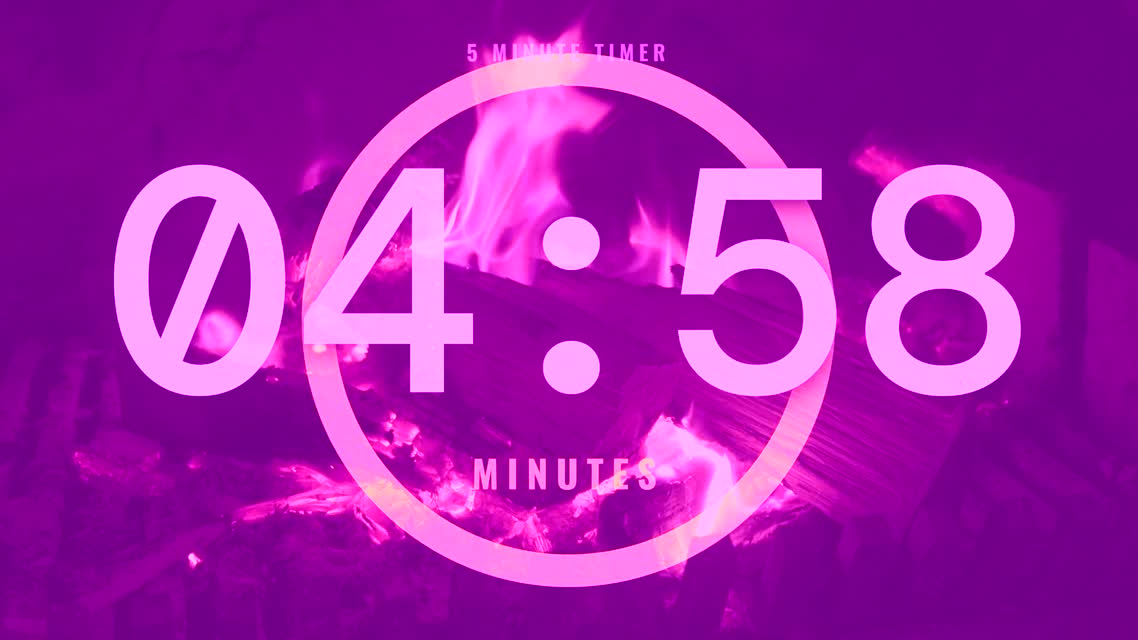 5 Minute Timer ⏱️ Fireplace  (Calm Piano)