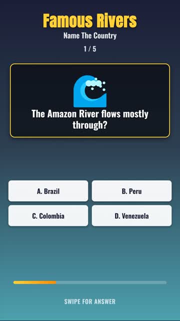 Famous Rivers Quiz: Name The Country! 🌍 Can You Score 5/5?