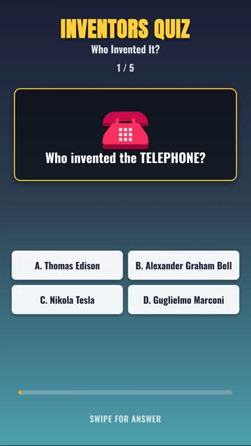 INVENTORS QUIZ Who Invented It? — Can You Get 5/5? 🧠 #shorts
