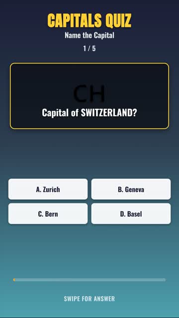 CAPITALS QUIZ Name the Capital — Can You Get 5/5? 🧠 #shorts