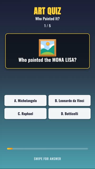 ART QUIZ Who Painted It? — Can You Get 5/5? 🧠 #shorts