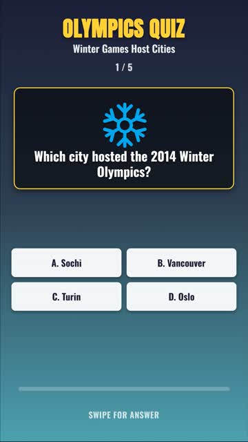 OLYMPICS QUIZ Winter Games Host Cities — Can You Get 5/5? 🧠 #shorts