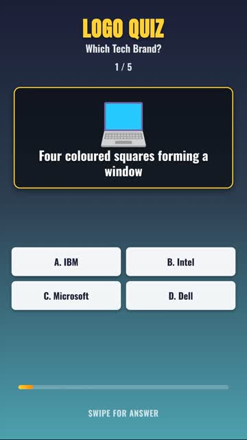 LOGO QUIZ Which Tech Brand? — Can You Get 5/5? 🧠 #shorts