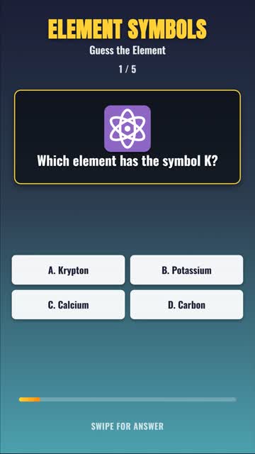 Element Symbols Quiz: K, Na, Fe, Au, W — Do You Know Them? 🧪 #shorts