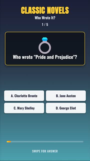 Who Wrote It? 5 Classic Novels in 30 Seconds 📚 #shorts