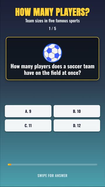 How Many Players Are On the Field? A Quick Team Sports Quiz 🏅 #shorts