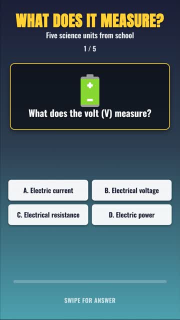 Volts, Hertz, Newtons… Do You Remember What These Units Measure? 🔬 #shorts