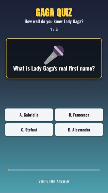 Lady Gaga Fan Test — How Many Can You Answer? 🌟 #shorts