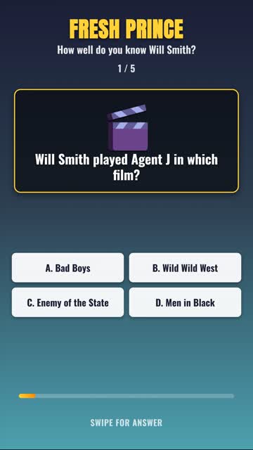 The Ultimate Will Smith Trivia Challenge 🎬 #shorts