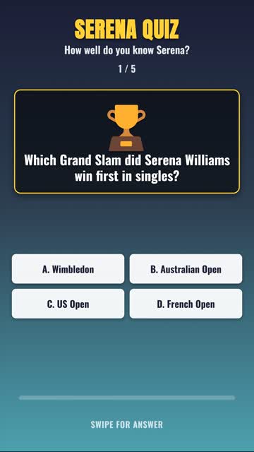 Only True Serena Williams Fans Get 5/5 on This Quiz 🎾 #shorts