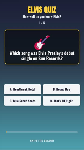 Are You a REAL Fan? 5 Elvis Presley Questions Only True Fans Get Right 🎸 #shorts