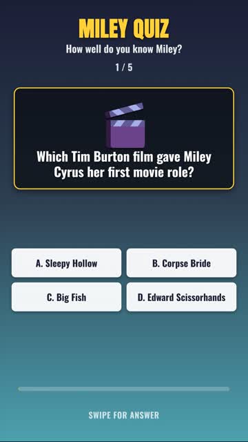How Well Do You Know Miley Cyrus? 5 Questions, 30 Seconds 🎤 #shorts