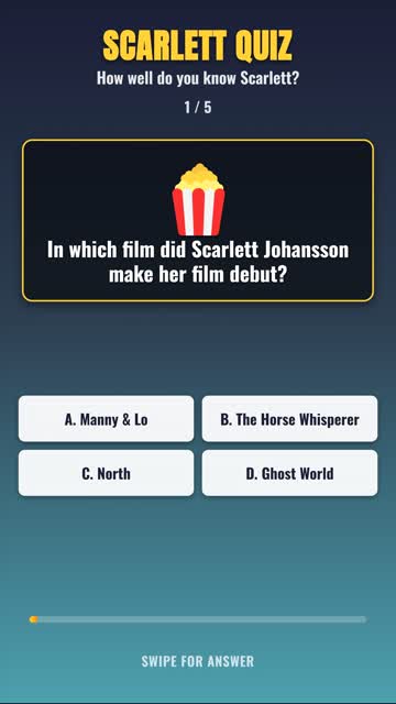 Scarlett Johansson Fan Test — How Many Can You Answer? 🎬 #shorts