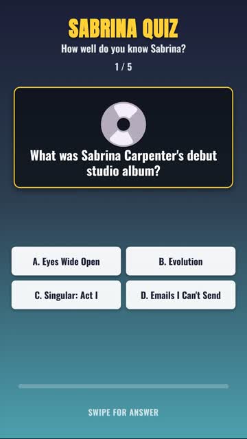 Sabrina Carpenter Quiz: Can You Get All 5 Right? 🎤 #shorts